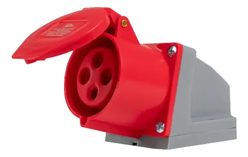 Tomada Industrial 32A 3P+T Vermelha