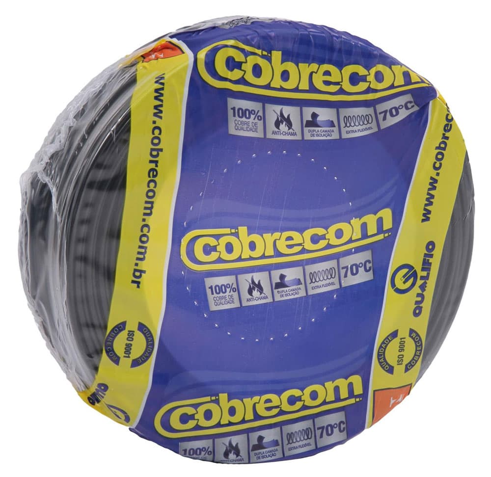 Cabo Flexível 1.5mm² Preto 100m