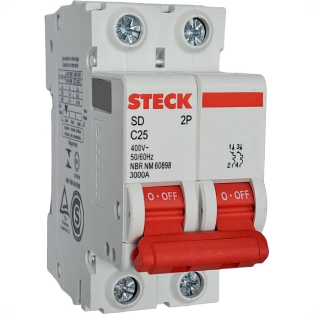 Disjuntor Monopolar 25A Steck